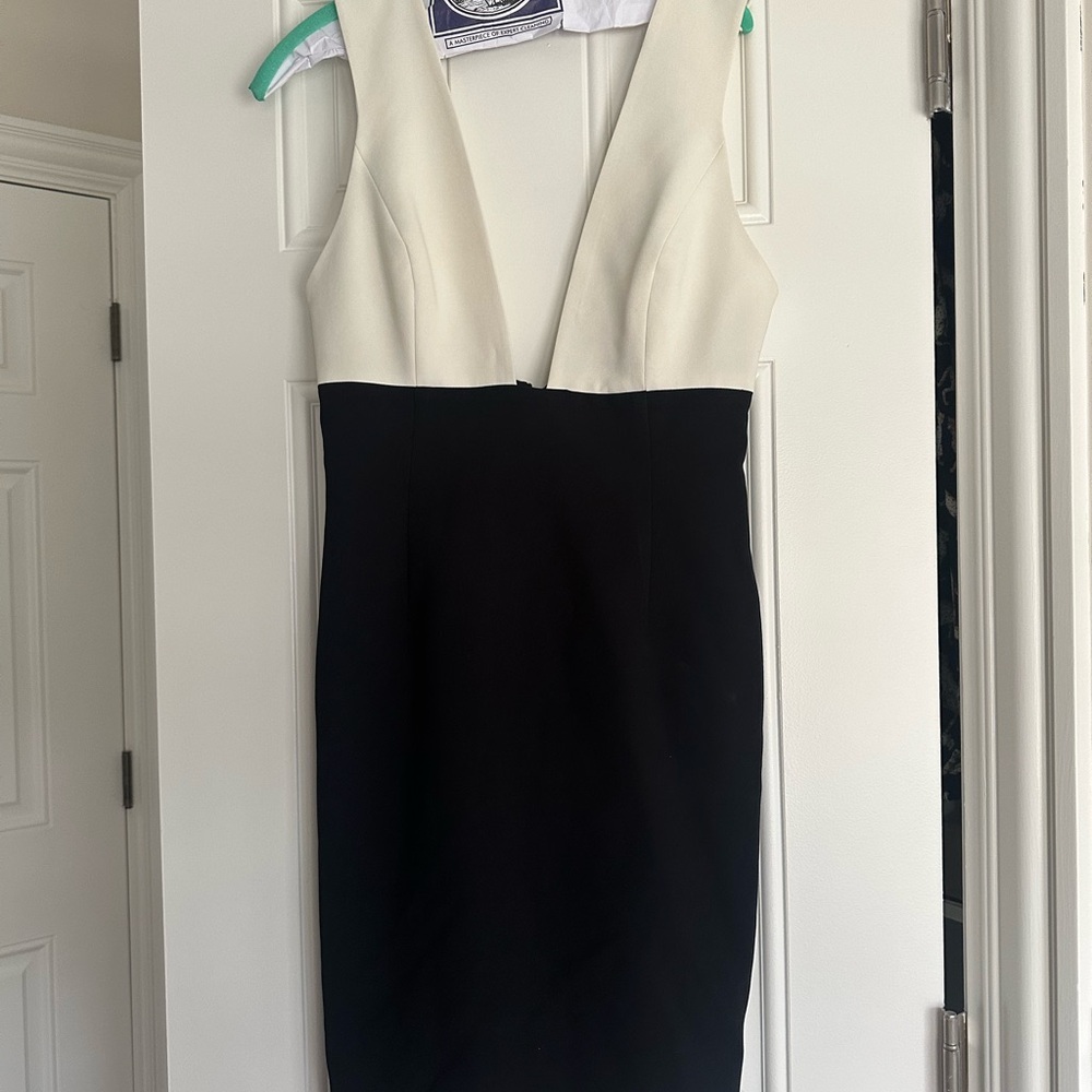 ALICE AND OLIVIA Black and White Dress